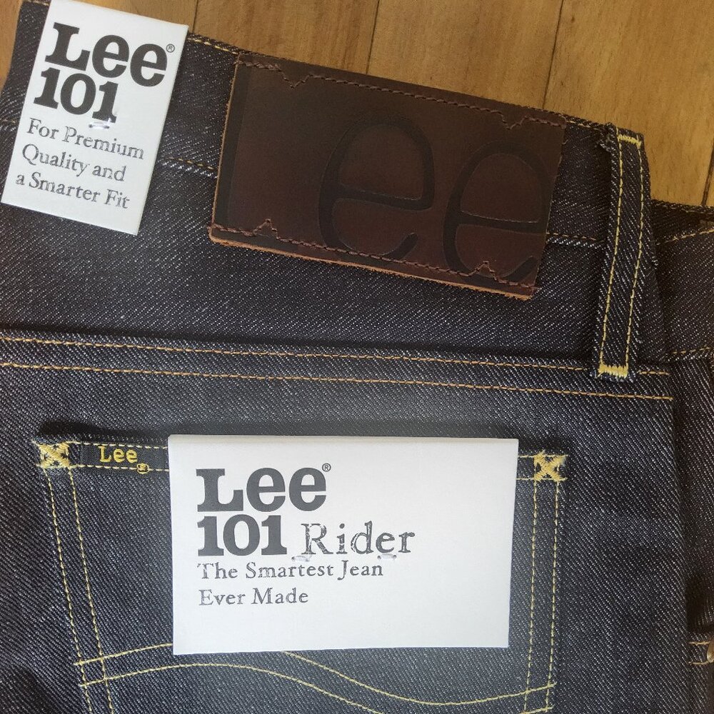 NWT Lee 101 Rider Premium dry indigo.
